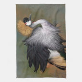 Gray Crowny Crane Küchentücher (Vertikal)