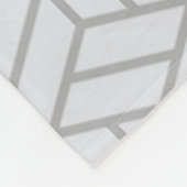 Gray Cube Hexagon Geometric Minimric 3D Muster Fleecedecke (Ecke)