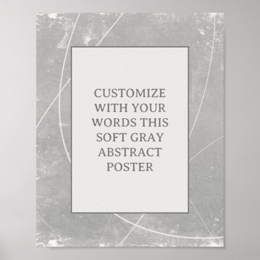 Gray Customizing Dieses Poster Abstrakte Hochzeits (Vorne)