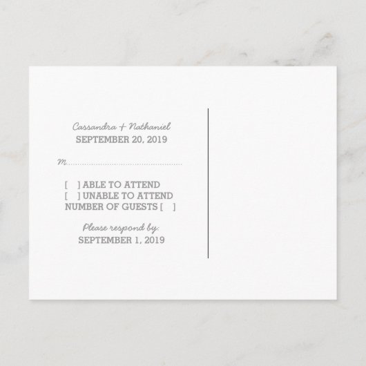 Gray D20 Dice Response Postkarte (Rückseite)