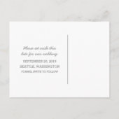 Gray D20 Dice Save the Date Postkarte (Rückseite)