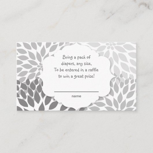 Gray Dahlia Diaper Gewinnspiel, U CUSTOMIZE IT! Begleitkarte (Vorderseite)