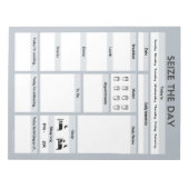 Gray Daily Planner | ADHD Productivity Planner Notizblock (Vorderseite)