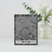 Gray Daisies Floral individuell anpassbare Postkar Postkarte (Stehend Vorderseite)