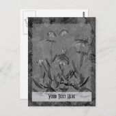 Gray Daisies Floral individuell anpassbare Postkar Postkarte (Vorne/Hinten)