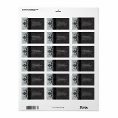 Gray Damask Address Labels - Adressaufkleber (Vorne)