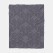 Gray Damask Bows Fleecedecke (Vorderseite)