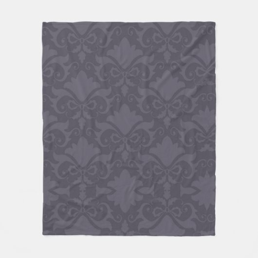 Gray Damask Bows Fleecedecke (Vorderseite)