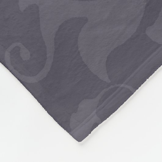 Gray Damask Bows Fleecedecke (Ecke)