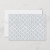 Gray Damask Celtic Cross Erste Kommunion UAWG RSVP Karte (Rückseite)