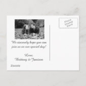 Gray Damask Elegante Save the Date Postkarte (Rückseite)