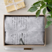 Gray Damask Floral Seidenpapier (Geschenk)