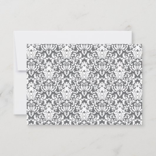'Gray Damask (gelb)' Damask UAWG Einladung (Rückseite)