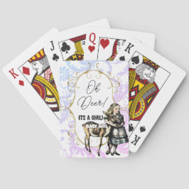 Gray Damask Lila Alice Oh Deer Baby Girl Spielkarten