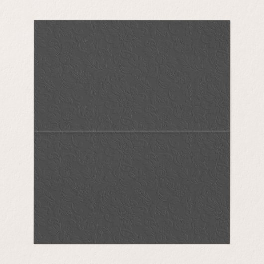 Gray Damask White Mandala Visitenkarten (Innenseite Aufgefaltet)