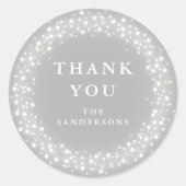 Gray Danke, dass ihr die Lichter an Weihnachten fu Runder Aufkleber (Vorderseite)