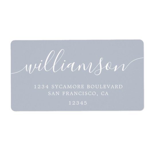 Gray Dawn Modern Script Family Rücksendeadresse (Vorne)