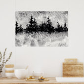 "Gray Day on Landschaftlich" Landschaftsposter Poster (Küche)