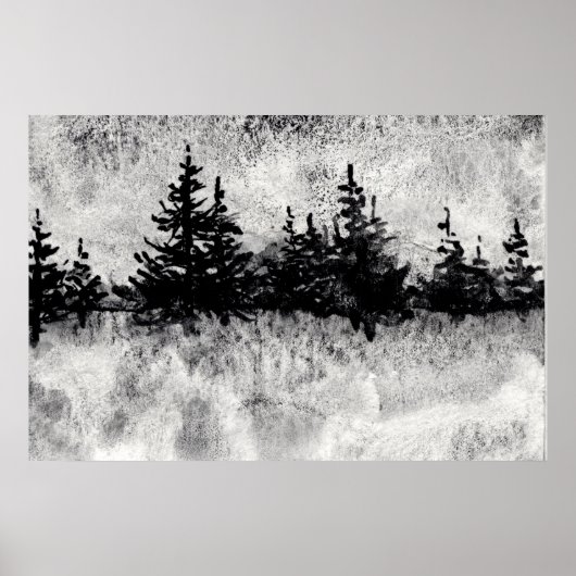 "Gray Day on Landschaftlich" Landschaftsposter Poster (Vorne)