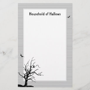 Gray Dead Tree Stationery Briefpapier