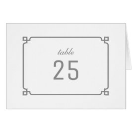 Gray Deko Chic Tischnummer