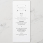 Gray Deko Chic Wedding Menu Menükarte (Vorderseite)