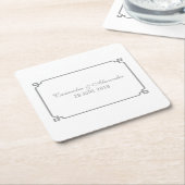 Gray Deko Chic Wedding Rechteckiger Pappuntersetzer (angewinkelt)