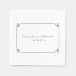 Gray Deko Chic Wedding Serviette