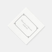 Gray Deko Chic Wedding Serviette (Ecke)