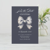 Gray-Dekorbogen-Hochzeit Save The Date (Stehend Vorderseite)