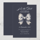 Gray-Dekorbogen-Hochzeit Save The Date (Vorne/Hinten)