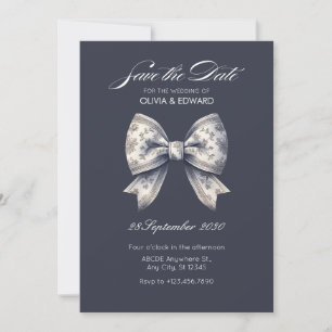 Gray-Dekorbogen-Hochzeit Save The Date