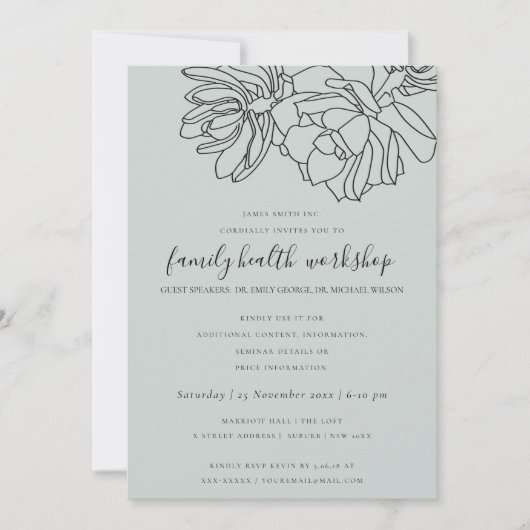 GRAY DESERT CACTI ERFOLGREICHE SKETCH WORKSHOP-VER EINLADUNG (Vorderseite)