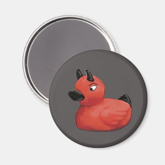 Gray Devil Duck Magnet (Vorderseite/Rückseite)
