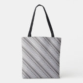 Gray-Diagonal-Streifen mit zwei Mustern, Druck Tasche (Rückseite)
