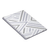 Gray Diagonal Stripped Notebook Notizblock (Rechte Seite)