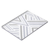 Gray Diagonal Stripped Notebook Notizblock (Linke Seite)