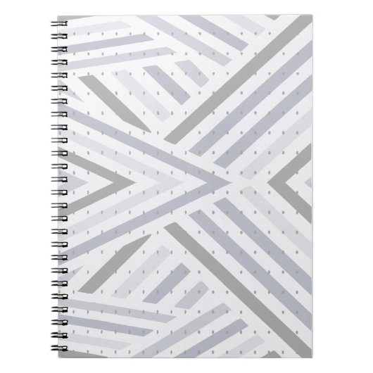 Gray Diagonal Stripped Notebook Notizblock (Vorderseite)