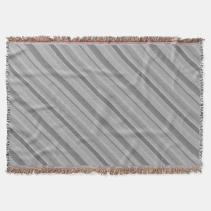 Gray diagonale Streifen Decke