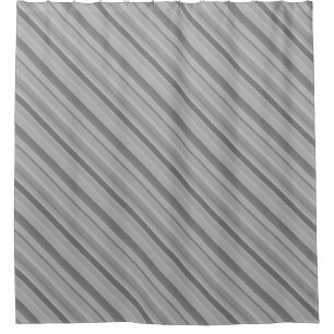 Gray diagonale Streifen Duschvorhang