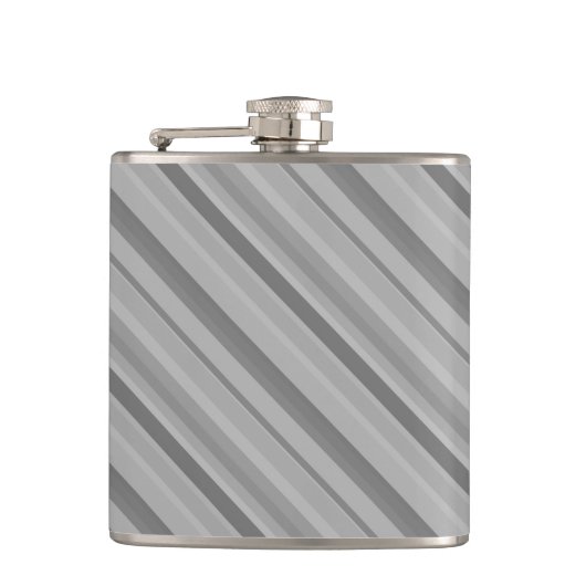 Gray diagonale Streifen Flachmann (Vorderseite)