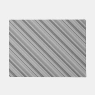 Gray diagonale Streifen Fußmatte