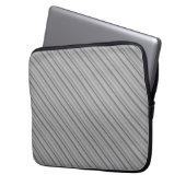 Gray diagonale Streifen Laptopschutzhülle (Vorderseite Links)