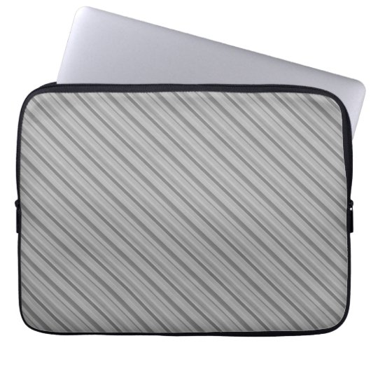 Gray diagonale Streifen Laptopschutzhülle (Vorderseite)
