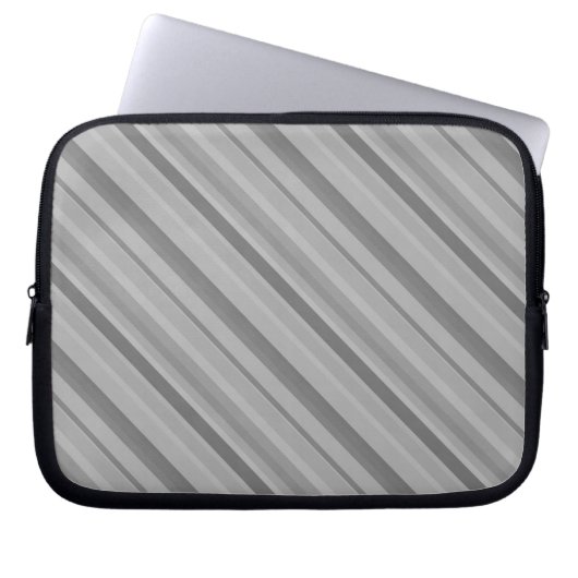 Gray diagonale Streifen Laptopschutzhülle (Vorderseite)