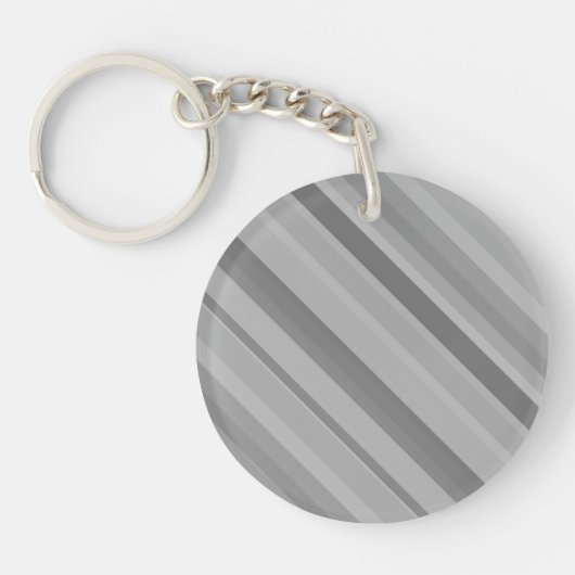 Gray diagonale Streifen Schlüsselanhänger (Vorderseite)