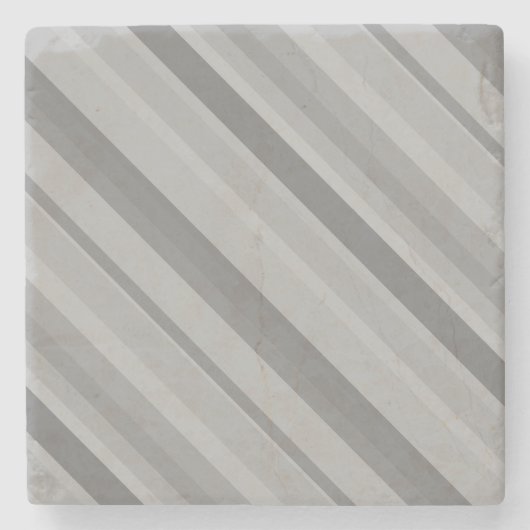 Gray diagonale Streifen Steinuntersetzer (Vorderseite)