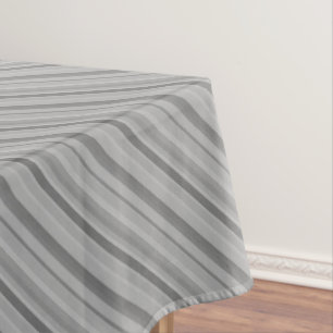 Gray diagonale Streifen Tischdecke