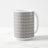 Gray Diamond Pattern Kaffeetasse (VorderseiteRechts)