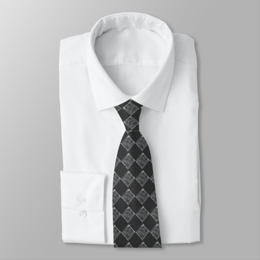Gray Diamond Pattern Krawatte (Gebunden)
